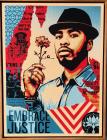 Shepard Fairey: "EMBRACE JUSTICE (1/6)" Shepard Fairey: "EMBRACE JUSTICE (1/6)"